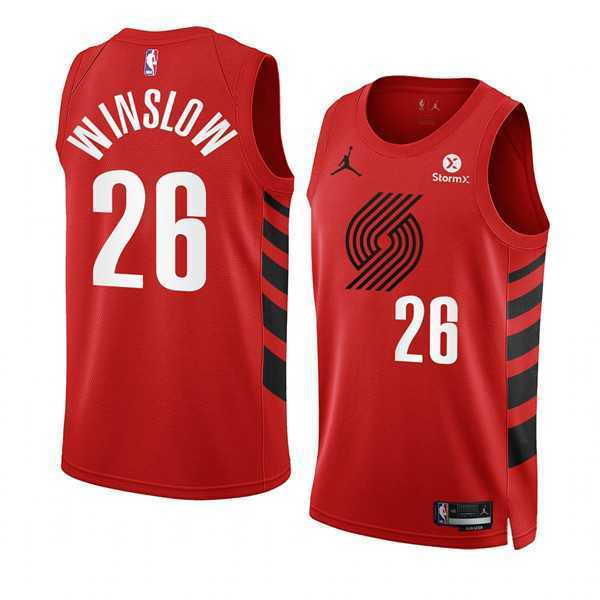 Men's Portland Trail Blazers #26 Justise Winslow 2022-23 Red Statement Edition Swingman Stitched Basketball Jersey Dzhi,We sell and wholesale Men's Portland Trail Blazers #26 Justise Winslow 2022-23 Red Statement Edition Swingman Stitched Basketball Jersey Dzhi on line form chian!